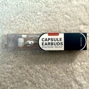 Kikkerland White Capsule Wired Earbuds
